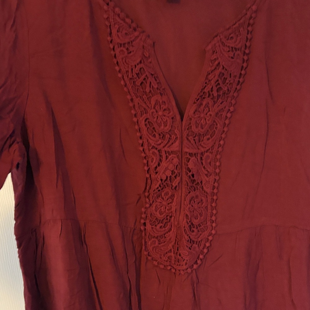 Knox Rose Maroon Bohemian dress - Picture 3 of 7